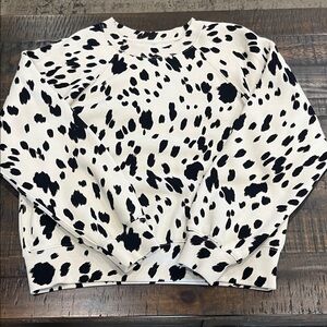 Abercrombie & Fitch Black and White Spotted Sweatshirt never worn NWOT